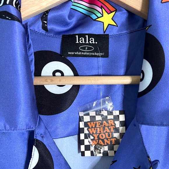 NWT Dressed In LALA Get Lucky Satin TOP ONLY - Picture 6 of 12